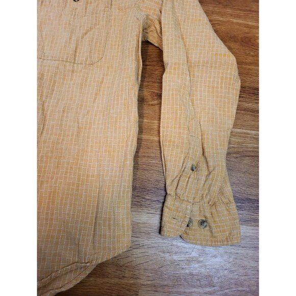 The Territory Ahead Shirt Men's M Orange Textured Cotton Academia - Picture 2 of 6